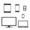 Mobile, tablet, laptop, desktop, gadgets icon vector illustartion