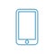 Mobile telephony linear icon concept. Mobile telephony line vector sign, symbol, illustration.