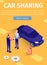 Mobile Text Poster for Online Car Sharing Service