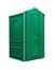 Mobile toilet isolated. Green outdoor wc. Street Restroom