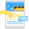 Mobile tracker app icon get transport information