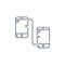 mobile transfer icon vector from hardware and technology concept. Thin line illustration of mobile transfer editable stroke.