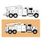 Mobile truck repair service . vector illustration