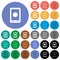 Mobile warranty round flat multi colored icons