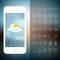 Mobile Weather Application Screen with icon set