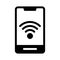 Mobile WiFi vector glyph flat icon