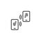 Mobile wireless sync line icon