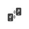 Mobile wireless sync vector icon