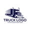 Mobilebig truck vector logo illustration,good for mascot,delivery,or logistic,logo industry,flat color style with blue