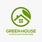 Mobilegreen house vector logo illustration perfect good for nature logo buildings flat color style with and green