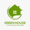 Mobilegreen house vector logo illustration perfect good for nature logo buildings flat color style with and green