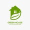 Mobilegreen house vector logo illustration perfect good for nature logo buildings flat color style with and green