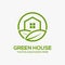 Mobilegreen house vector logo illustration perfect good for nature logo buildings flat color style with and green