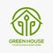 Mobilegreen house vector logo illustration perfect good for nature logo buildings flat color style with and green