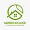 Mobilegreen house vector logo illustration perfect good for nature logo buildings flat color style with and green
