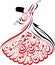 Mobilevector whirling dervish drawing with calligraphy