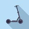 Mobility electric scooter icon flat vector. Kick transport