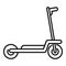 Mobility electric scooter icon outline vector. Kick transport