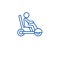 Mobility scooter line icon concept. Mobility scooter flat  vector symbol, sign, outline illustration.