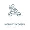 Mobility scooter vector line icon, linear concept, outline sign, symbol