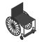 Mobility wheelchair icon, isometric style