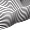 Mobious optical art wave vector background black and white