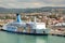 Moby Otta ferry moored at port of Civitavecchia. Italy