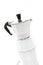 Moca pot on white background.