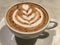 Mocaccino. Mocha. Chocolate cafe. latte flower art. Classic latte.