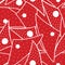 Mocador casteller texture polka dot red seamless pattern surface design for human towers in Catalunya
