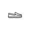 Moccasin shoe line icon
