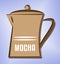 Mocha Coffee Shows Hot Beverage And Caffeine