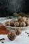 Mocha Energy Balls with Ground Almonds, Oats and Dates