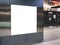 Mock up banner blank board square Media Advertising Indoor Public building