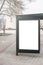 Mock up Billboard Light box at Bus Shelter outdoor street