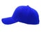 Mock up blank baseball color blue cap closeup of side view