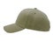 Mock up blank baseball color kaki cap closeup of side view