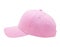 Mock up blank baseball color pink cap closeup of side view