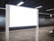 Mock up Blank Board Sign stand indoor Subway station