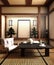 Mock up, Designed specifically in Japanese style, living room. 3D rendering