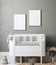 Mock up frame in cozy nursery interior background, Scandinavian style