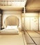 Mock up interior design Large two story room japan style. 3D rendering