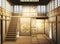 Mock up interior design Large two story room japan style. 3D rendering