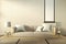 Mock up interior mock up Sofa wooden japan design, on room japan wooden floor .3D rendering