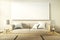 Mock up interior mock up Sofa wooden japan design, on room japan wooden floor .3D rendering