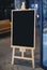 Mock up Menu Blank Blackboard sign stand Shop Cafe Restaurant