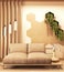 Mock up Mini sofa armchair Japanese design on room japanese minimal style.3D rendering