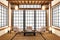 Mock up - modern living room, Japanese style. 3d rendering