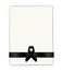 Mock up Mourning symbol with Black Respect ribbon and Paper background Banner. Rest in Peace Funeral card Vector