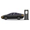 Mock up popular car. Station fast charging electro car. Concept eco car. Can use for landing page, template, ui, web